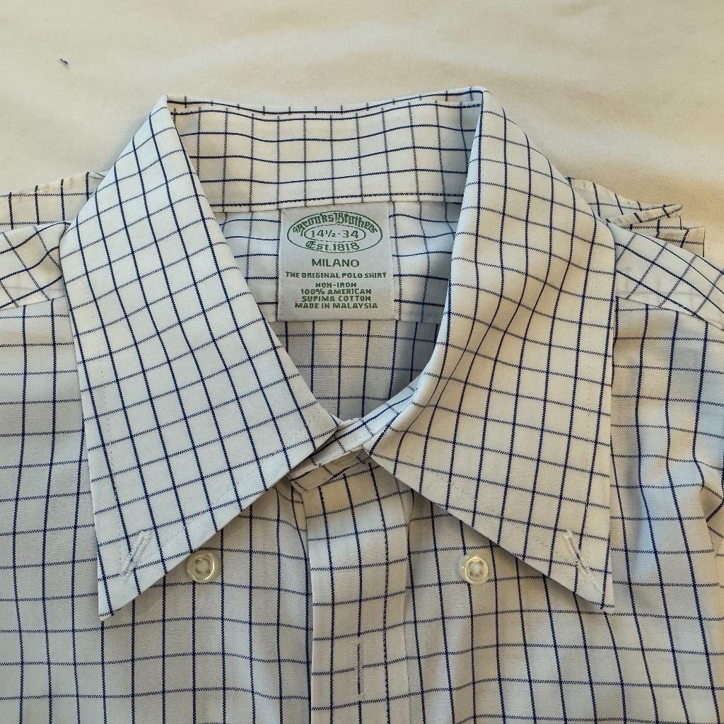 Men's Brooks Brothers Milano Fit Dress Shirt 14h-34 Button-Down Collar Like New!